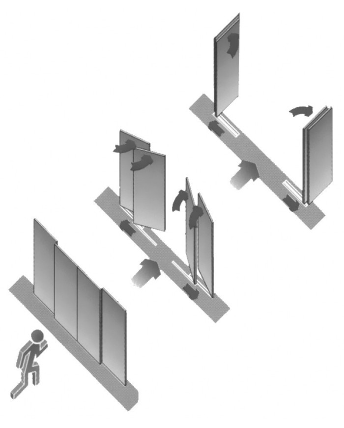 Ariete antipánico mecánico por empujón